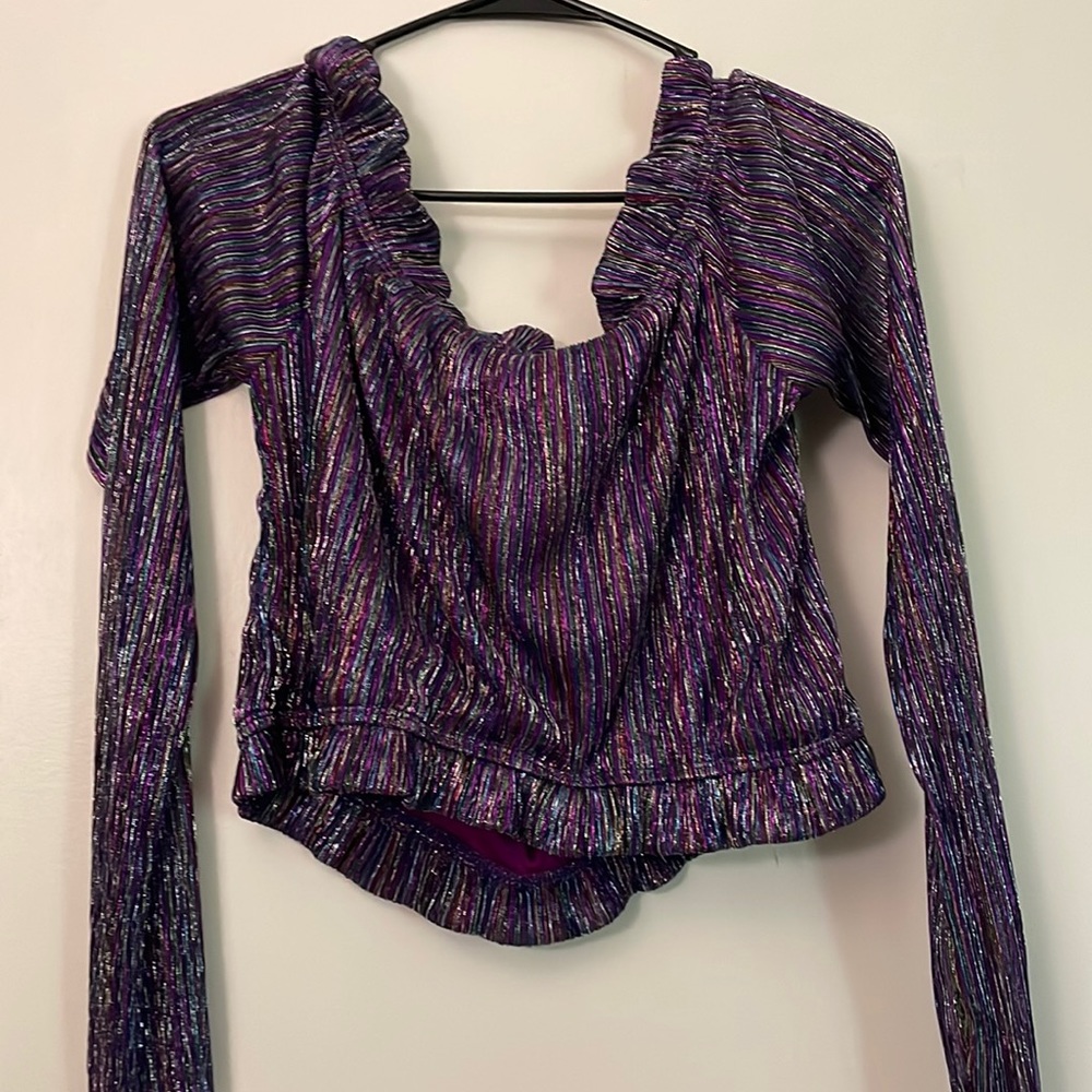 Shimmer purple crop top